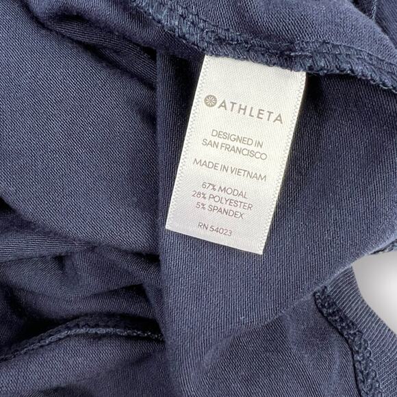 Athleta Cloudlight Navy Open Back Tee XXS - Picture 6 of 7